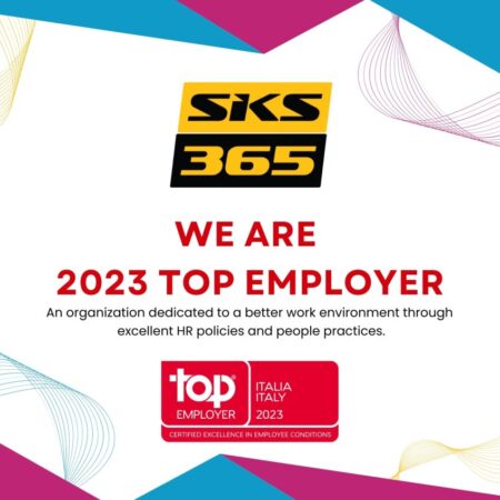 SKS365 has been recognized in Italy as a Top Employer 2023