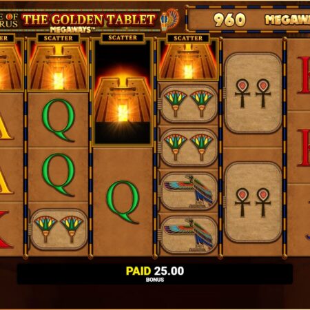 Eye of Horus: The Golden Tablet Megaways ™ is a new version of the Egyptian classic slot game by Blueprint Gaming.