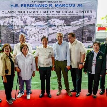 President Marcos inspects site for Regional Specialty Medical Center at Clark