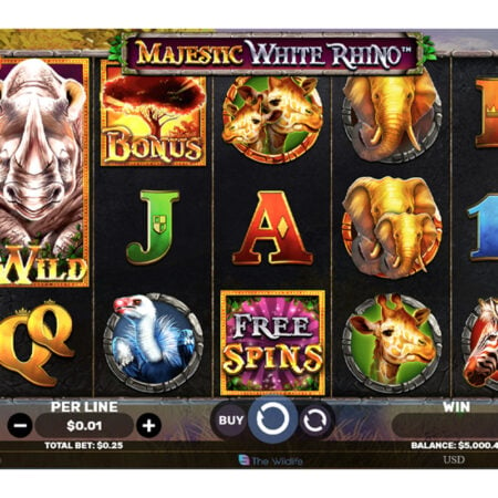 Spinomenal releases the latest slot adventure Majestic White Rhino